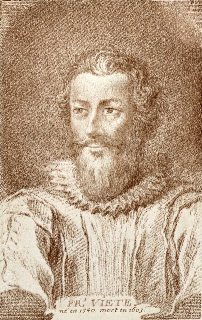 Francois Viete (1540-1603), ilustracja z Histoire des Mathematiciens autorstwa Alexandre