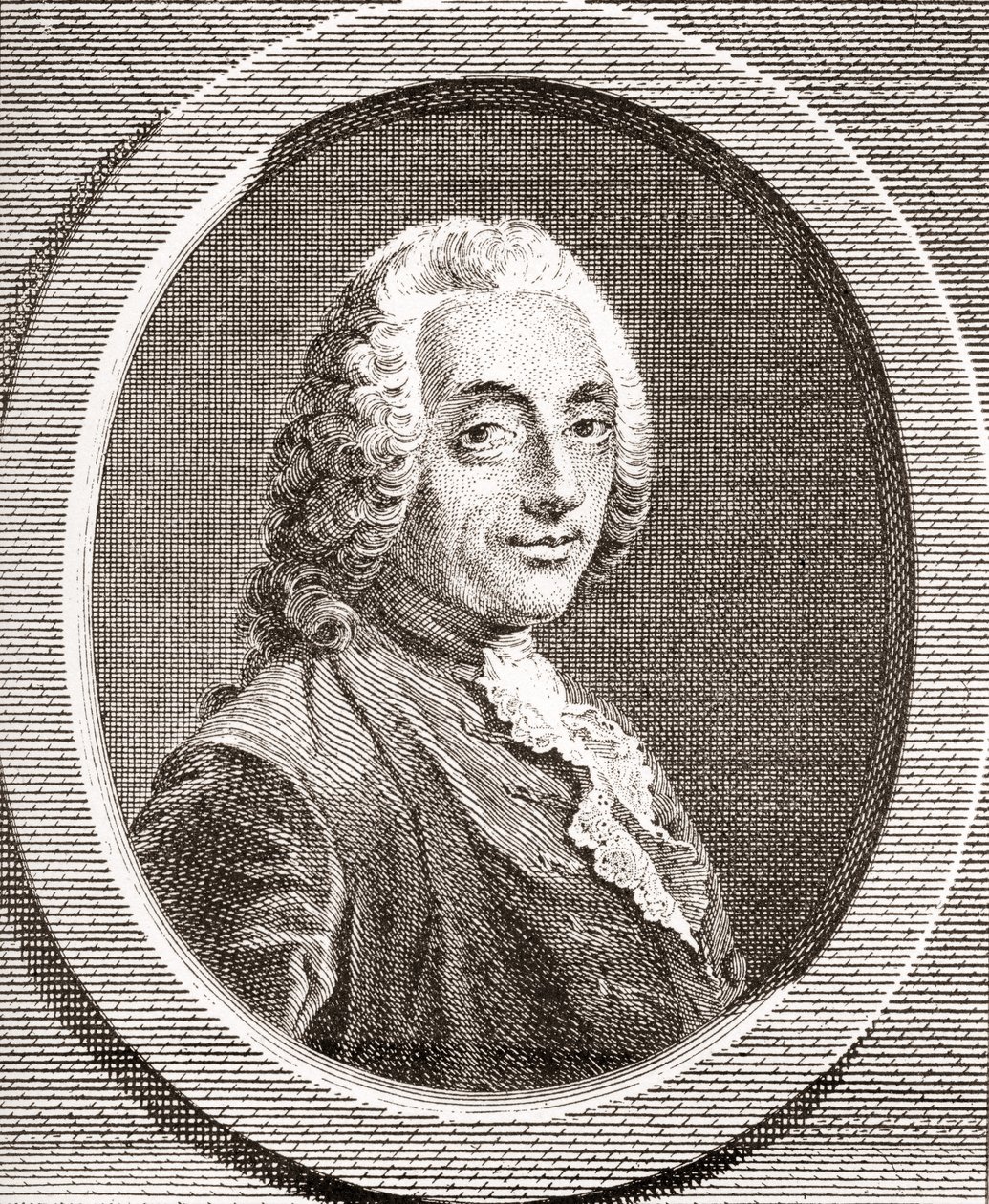 François-Augustin de Paradis de Moncrif, 1687-1770. Francuski pisarz i poeta. Z Les Heures Libres opublikowanego w 1908 roku. autorstwa French School
