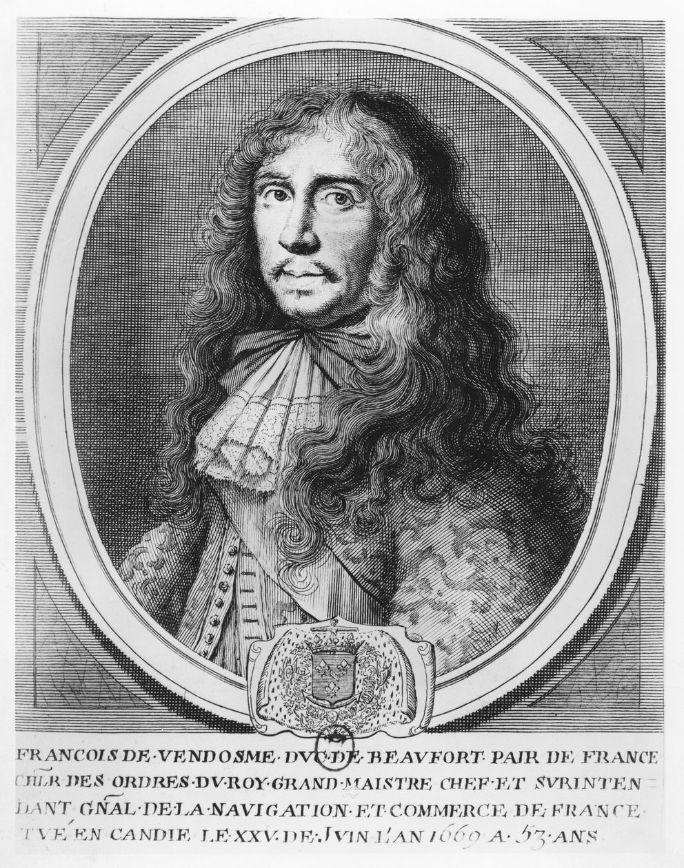 François de Bourbon, książę Beaufort (grafika) autorstwa French School