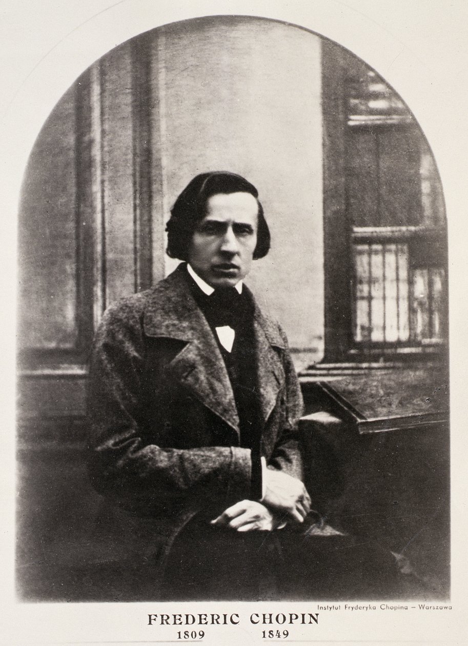 Fryderyk Chopin (1810-49) ryty z dagerotypu (fotograwiura) autorstwa French School