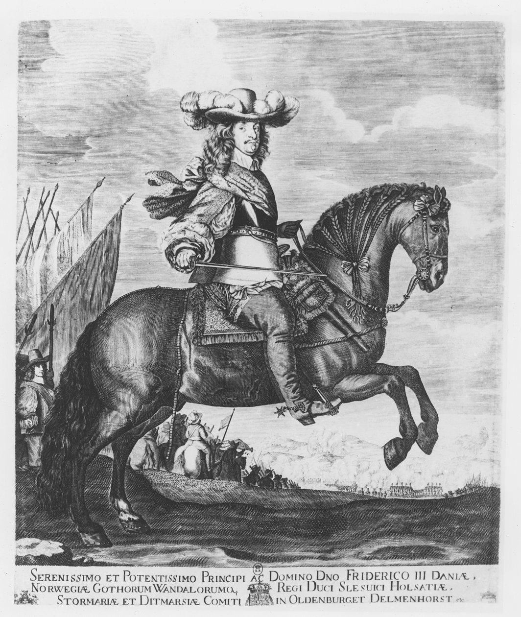 Fryderyk III Danii i Norwegii (grafika) autorstwa French School