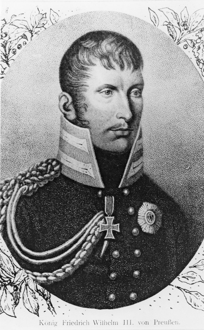 Fryderyk Wilhelm III, król pruski (rycina) autorstwa French School