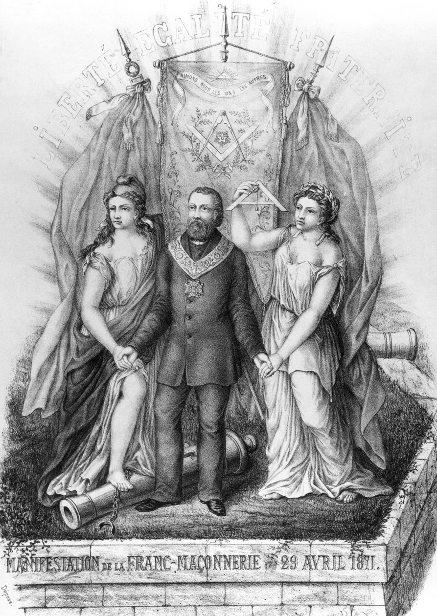 Wolnomularstwo i Komuna, 1871 autorstwa French School