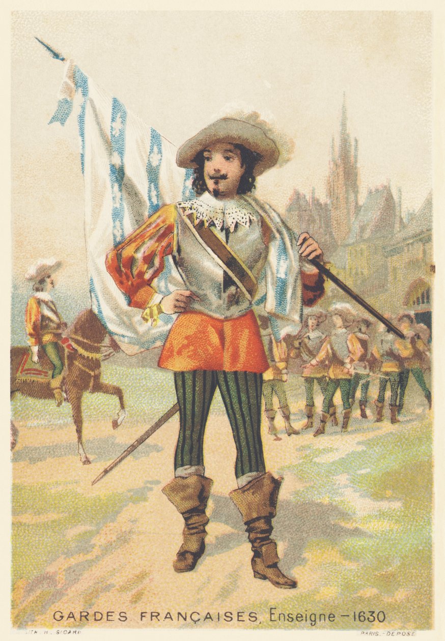 Gwardia francuska, chorąży w 1630 (Regiment d