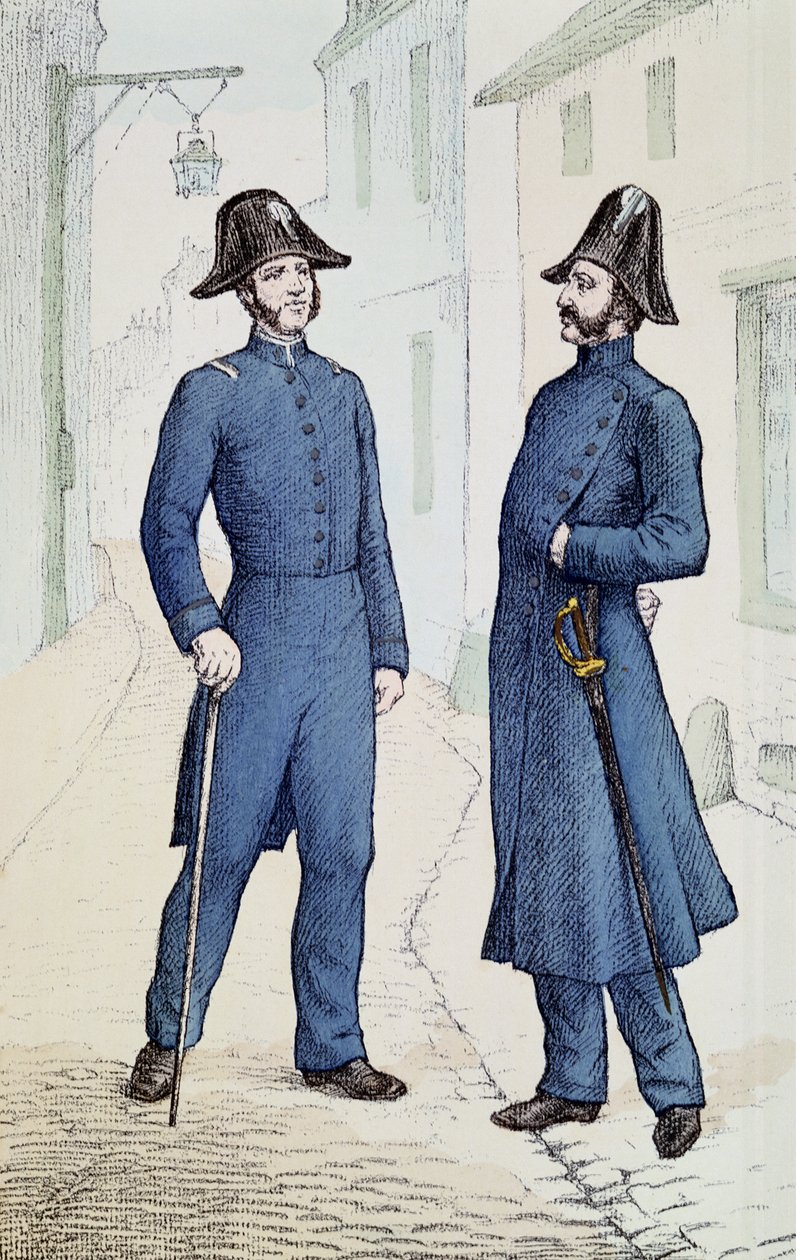 Policjanci francuscy ok. 1829-30 autorstwa French School