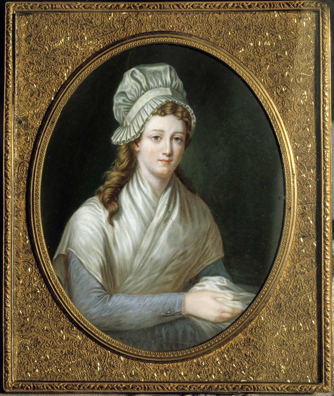 Rewolucja Francuska: Portret Charlotte Corday (1768-1793). Anonimowe malarstwo francuskie autorstwa French School
