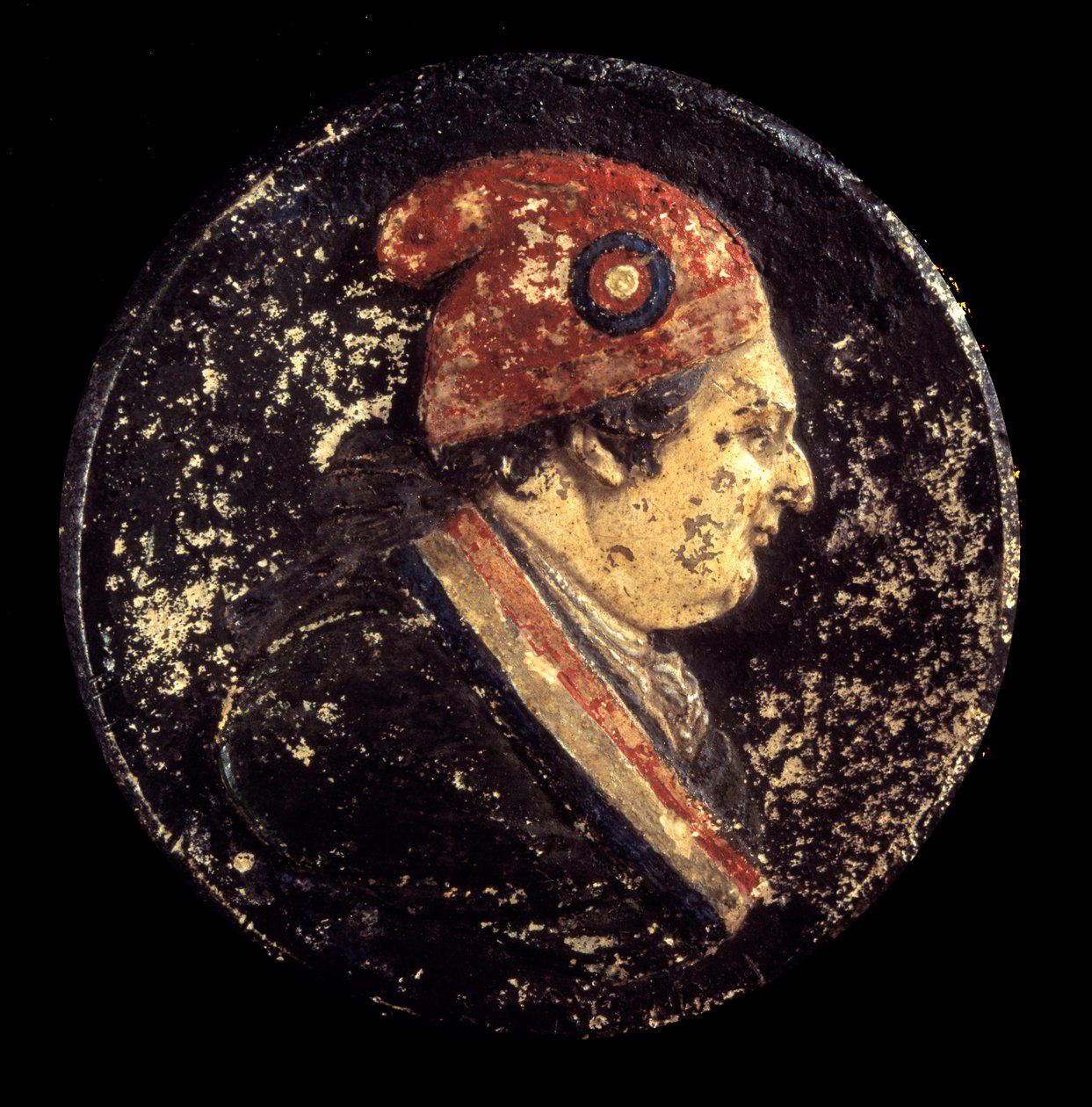 Rewolucja Francuska: Portret kapelusza frygijskiego Ludwika XVI. 18 wiek. Paryż, Muzeum Carnavalet autorstwa French School