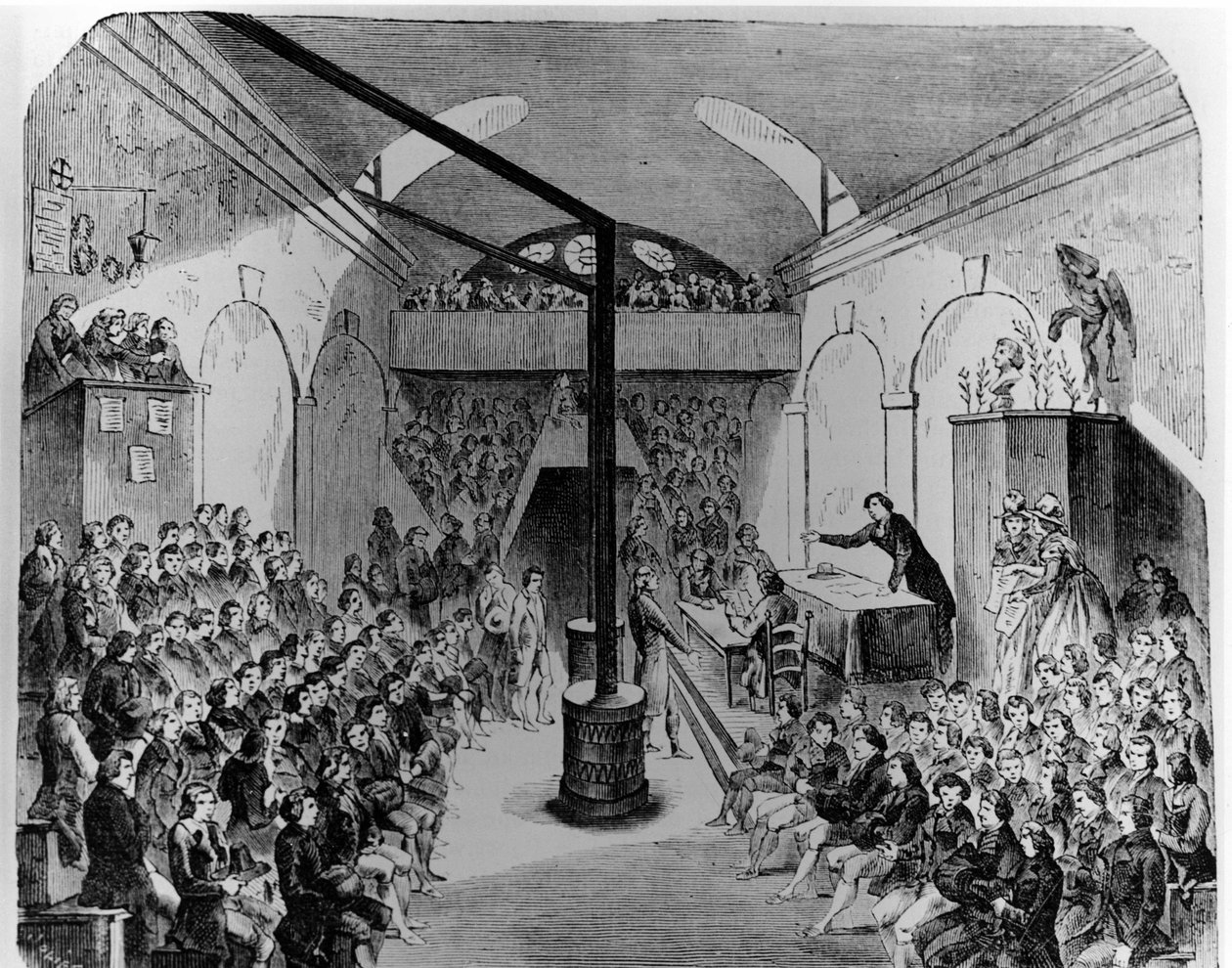 Rewolucja Francuska: Robespierre w klubie Jakobinów, 31 marca autorstwa French School