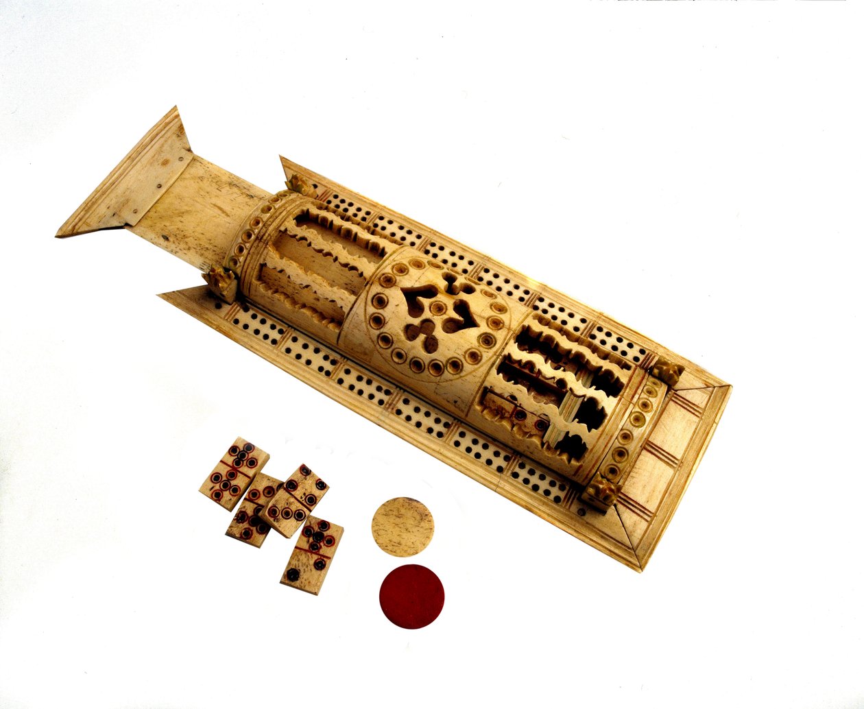 Sztuka francuska: pudełko domino. 18 wiek. Prywatna kolekcja autorstwa French School