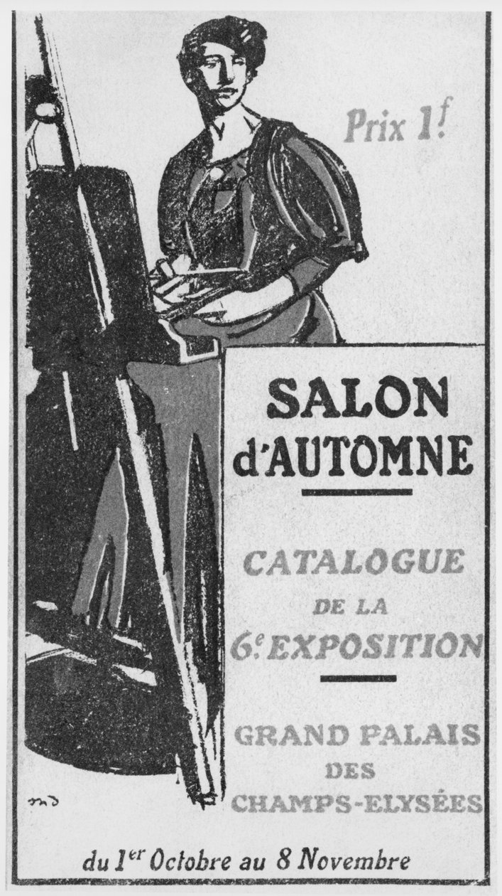 Ilustracja na okładce katalogu do 6. Salonu dAutomne w Grand Palais, Paryż, 1908 autorstwa French School
