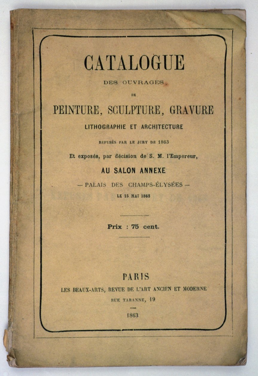 Przednia okładka katalogu Salon des Refuses, 1863 autorstwa French School