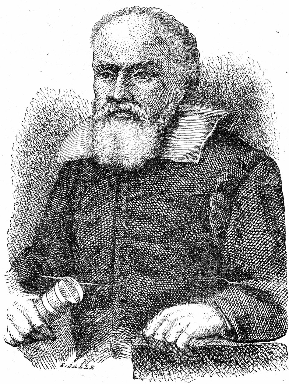 GALILEO GALILEI (1564-1642) (grawerunek) autorstwa French School