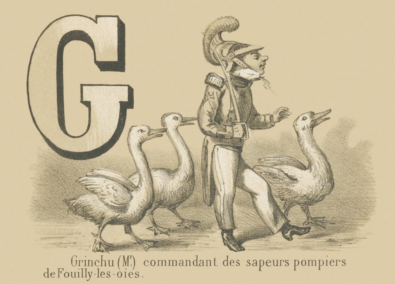 G: Grinchu (Pan) dowódca straży pożarnej w Fouilly-les-Oies autorstwa French School