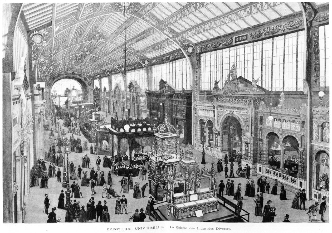 Galeria Przemysłów Różnych, Wystawa Powszechna, Paryż, 1889 autorstwa French School