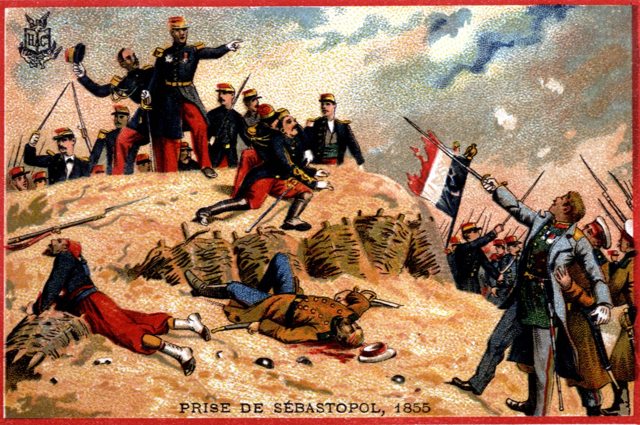 Generał Pelissier podczas zdobywania Sewastopola autorstwa French School
