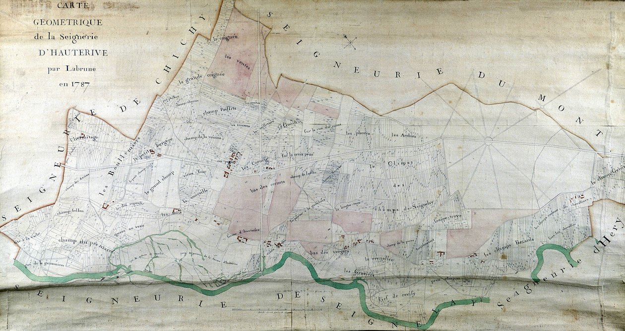 Mapa geometryczna zamków Hauterive autorstwa Labrune