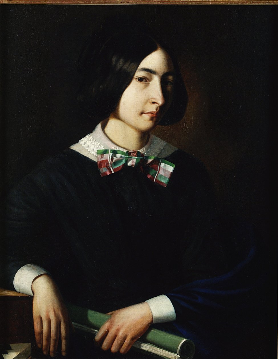 George Sand (1804-76) autorstwa French School
