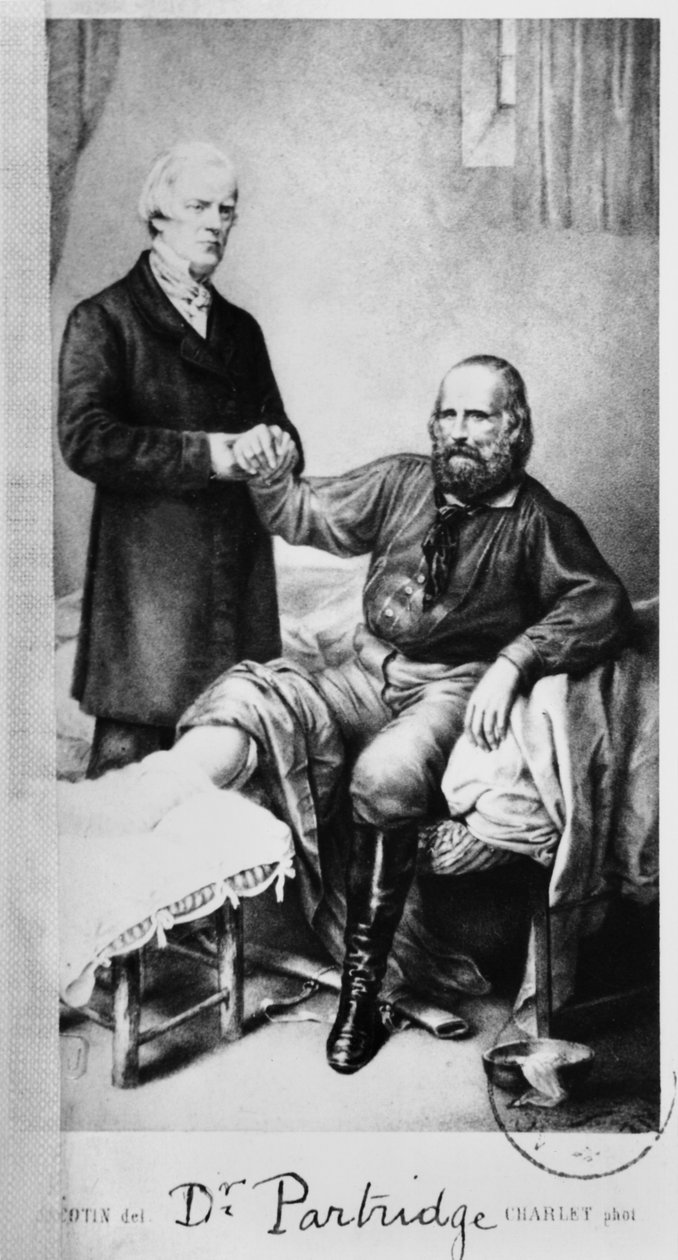 Giuseppe Garibaldi (1807-82) z doktorem Partridge, ok. 1862 autorstwa French School