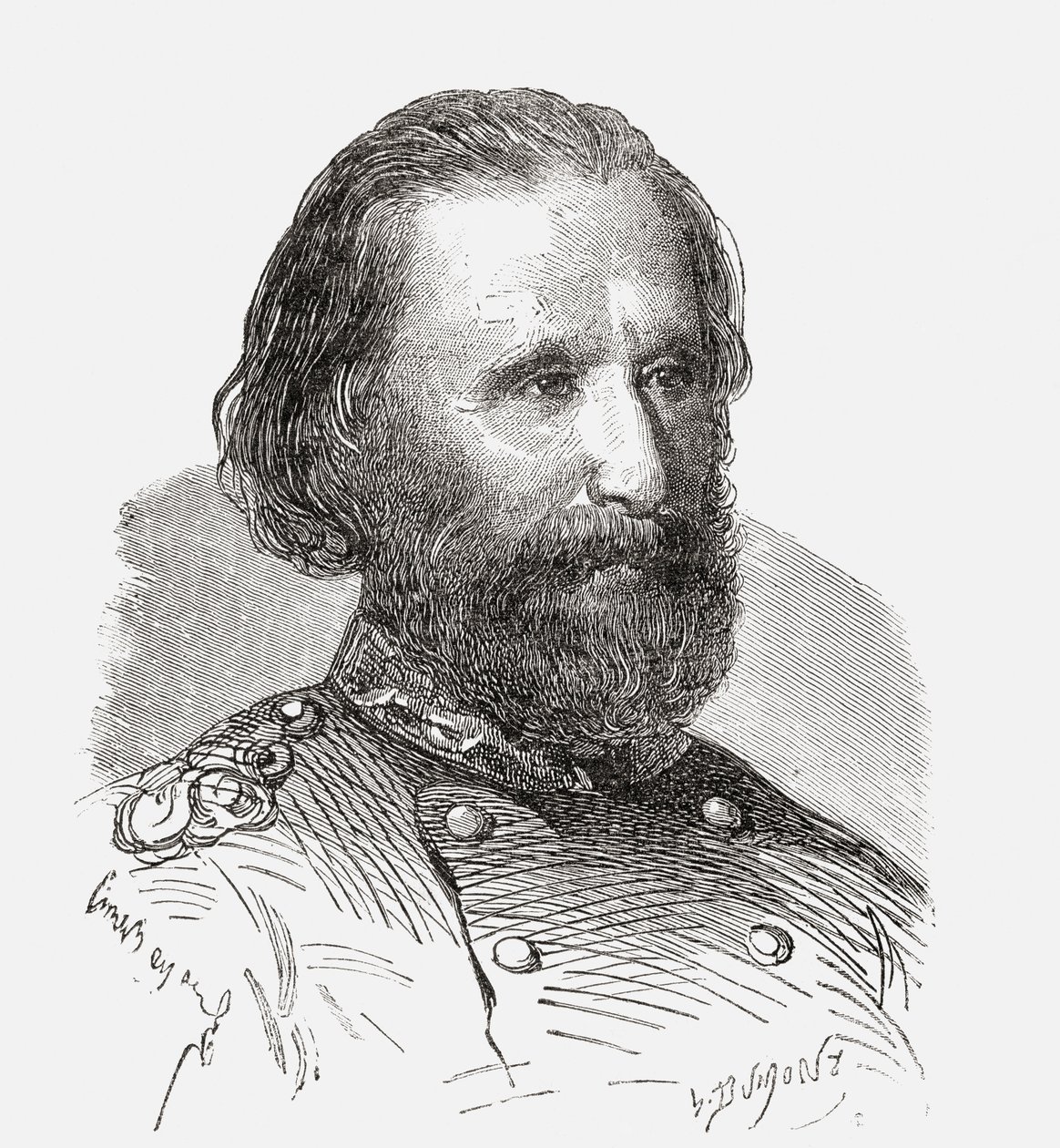 Giuseppe Garibaldi, z „Societes Secretes, les Francs Macons”, wydana ok. 1867 r. (grafika) autorstwa French School