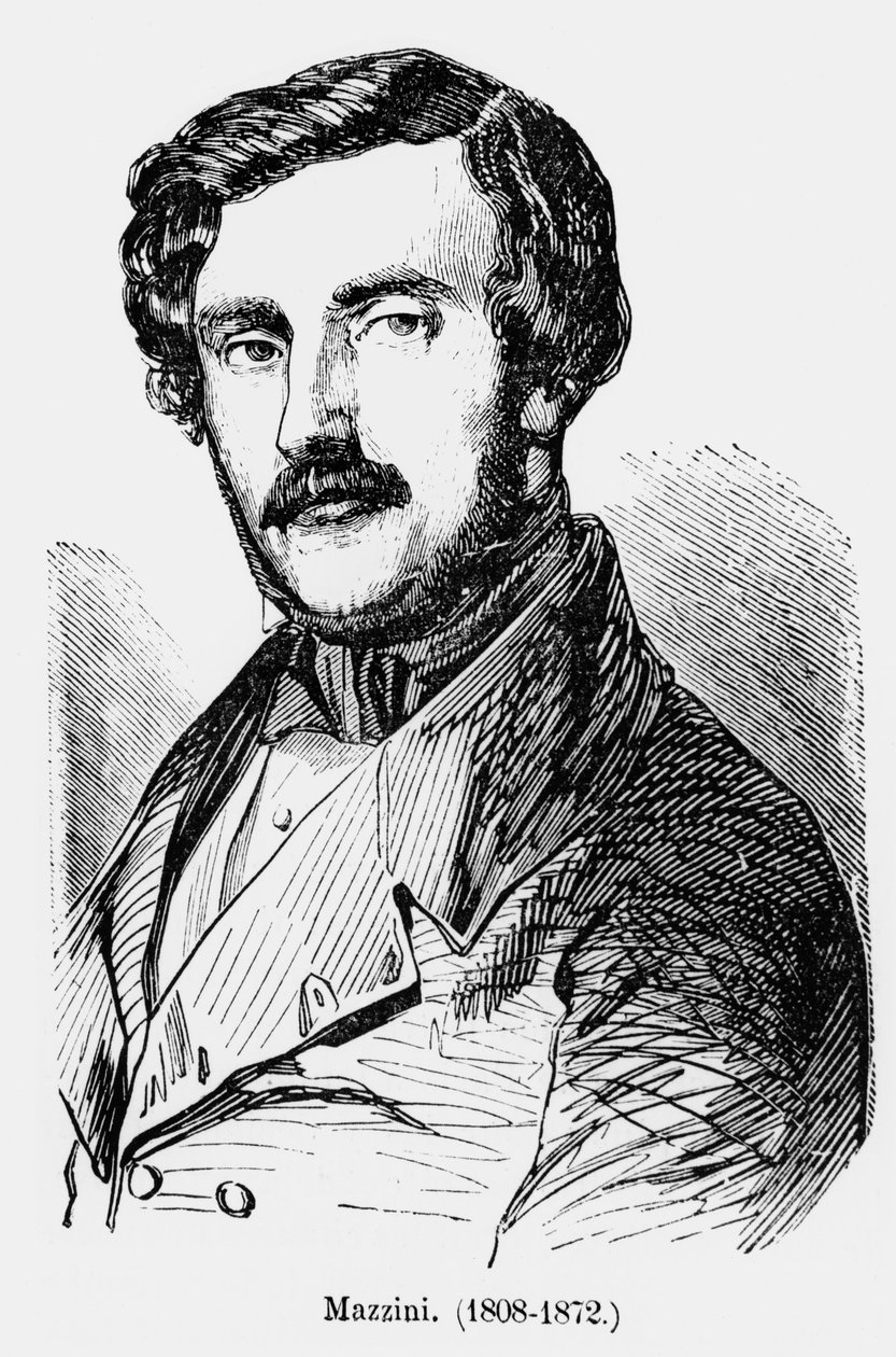 Giuseppe Mazzini (1805-72) ok. 1850 autorstwa French School