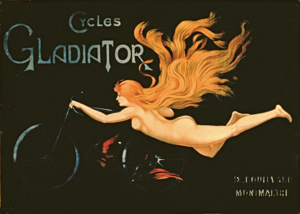 Gladiator Cycles, Boulevard Montmartre, Paryż autorstwa French School