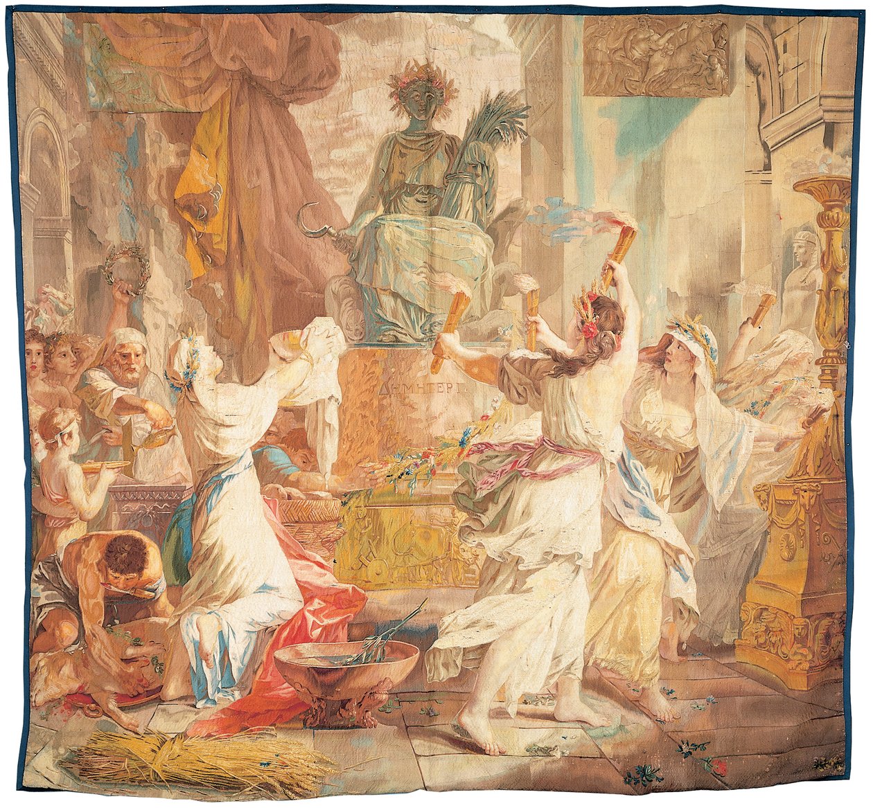 Gobelin gobeliny znany jako „Lato” lub „Święto Ceres” autorstwa French School