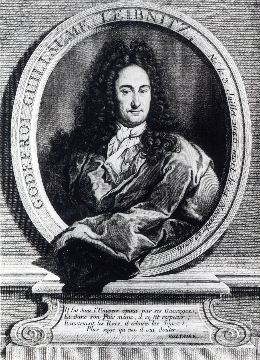 Gottfried Wilhelm Leibniz autorstwa French School