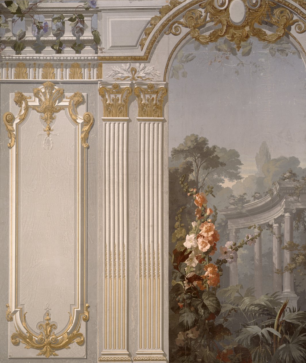 Grande Galerie de Louis XIV, projekt tapety Victora Dumonta, produkcja Delicourt Hook freres succ., Paryż, 1876, autorstwa French School