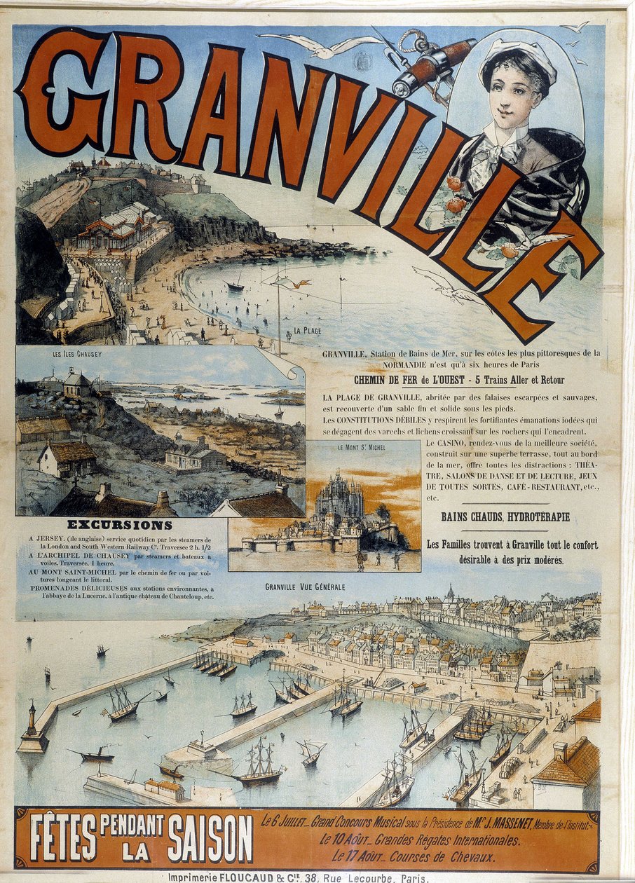 Granville - plakat reklamowy Western Railway, koniec XIX wieku autorstwa French School