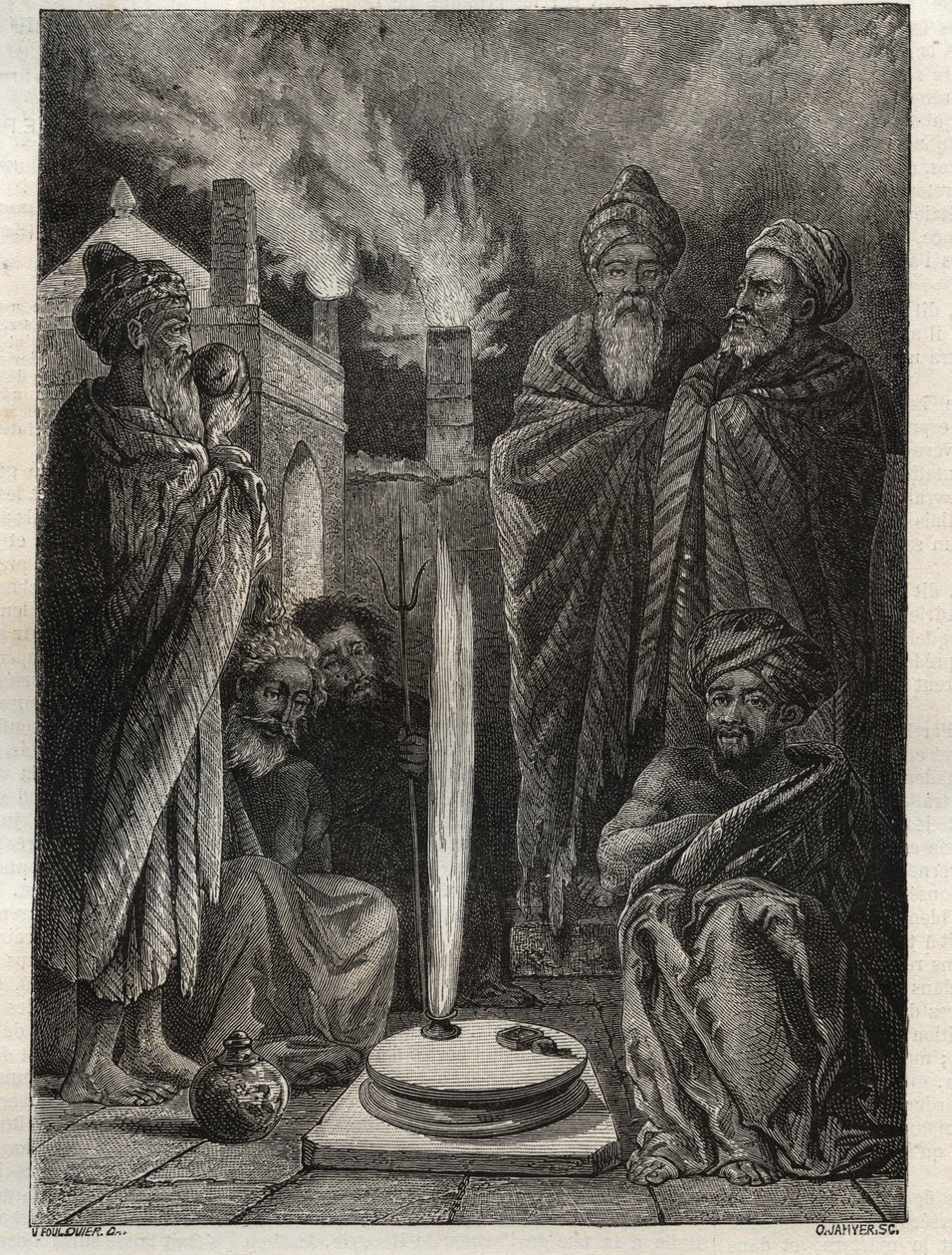Guebre (lub Zoroastrian) niedaleko Baku (Baku, Azerbejdżan) - Fireworshippers - Nowa encyklopedia narodowa Maurice