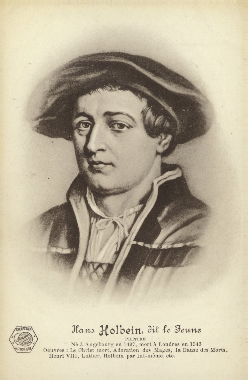 Hans Holbein Młodszy, niemiecki malarz (litografia) autorstwa French School
