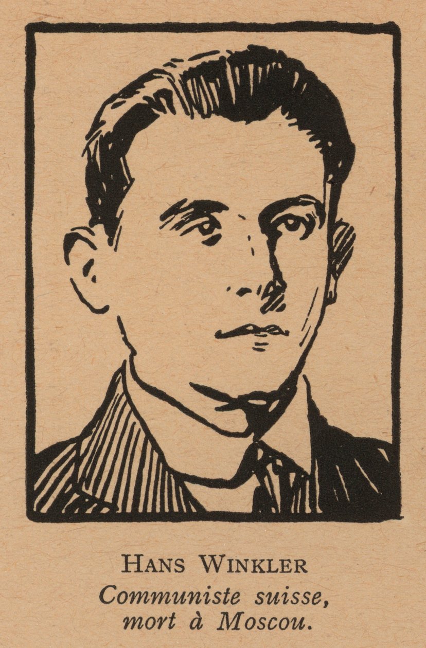 Hans Winkler, szwajcarski komunista (litografia) autorstwa French School