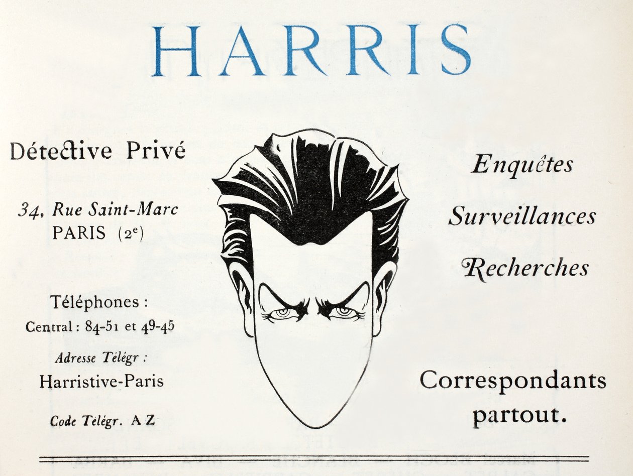 Harris - Prywatny detektyw (odbitka w pochoirze) autorstwa French School