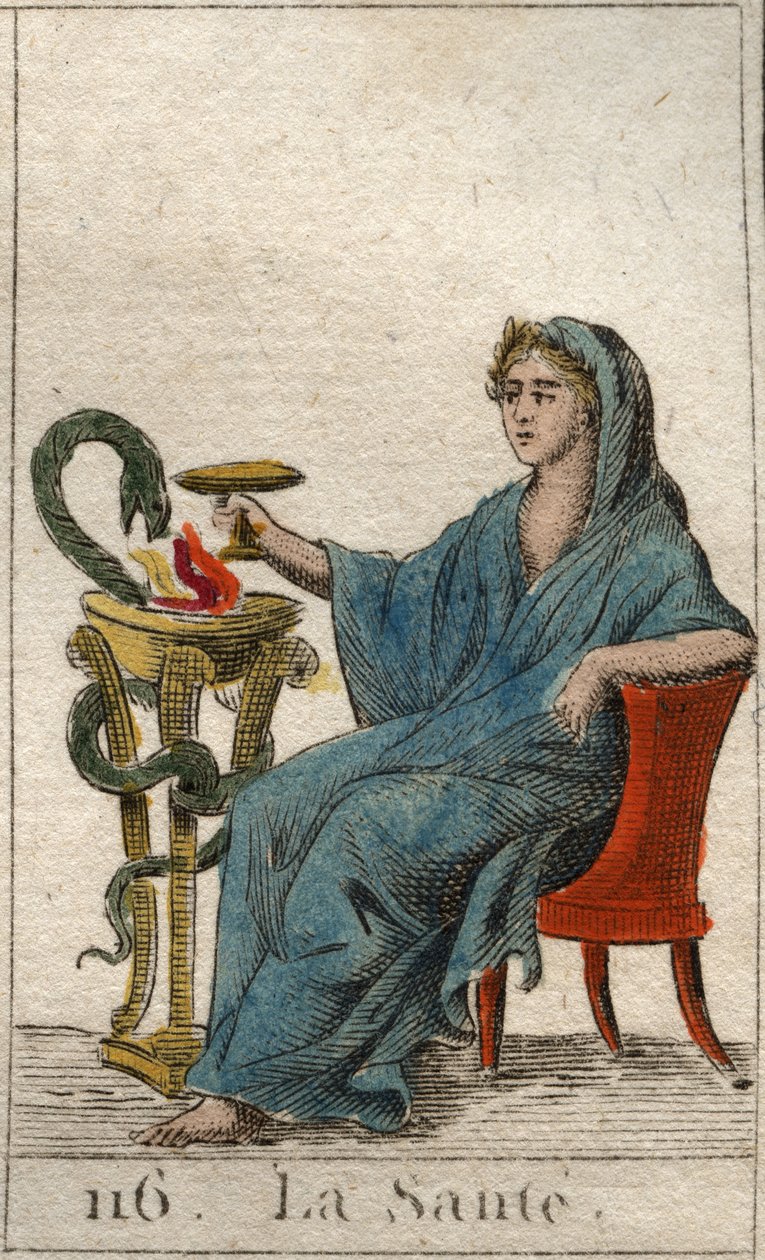 Zdrowie, tablica 116 z „Mitologii młodości” Pierre Blanchard autorstwa French School