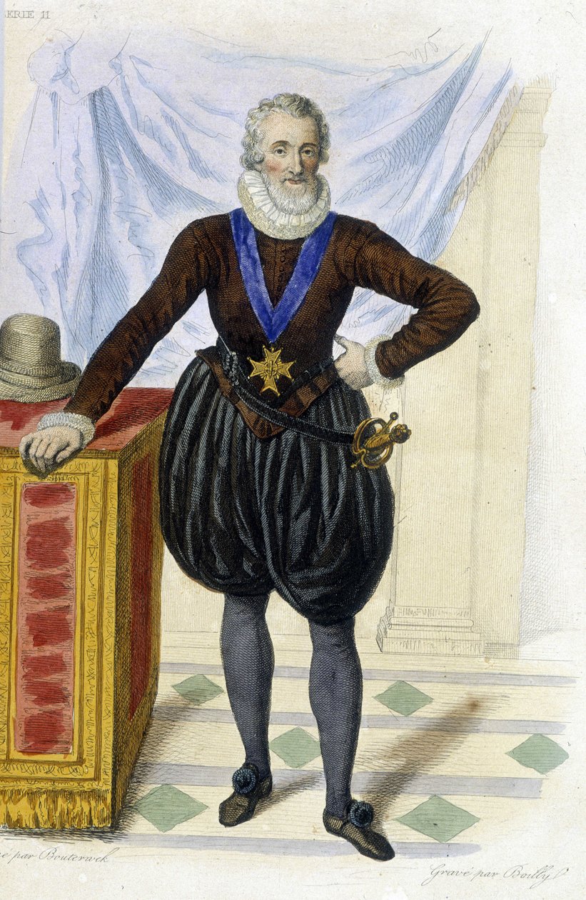 Henri IV (1553 - 1610) - w „” Le Plutarque francais ””, red. Mennechet autorstwa French School