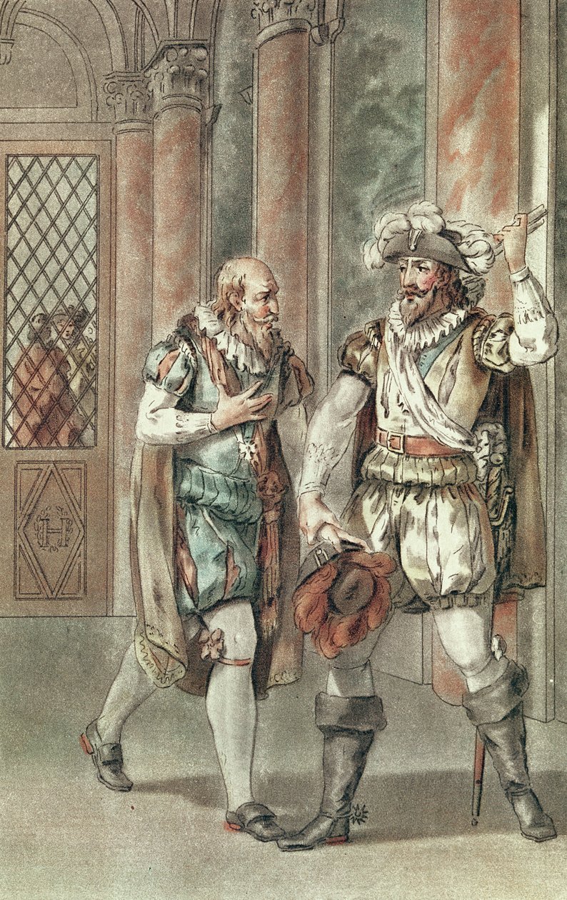 Henryk IV rozmawia z Sully autorstwa French School