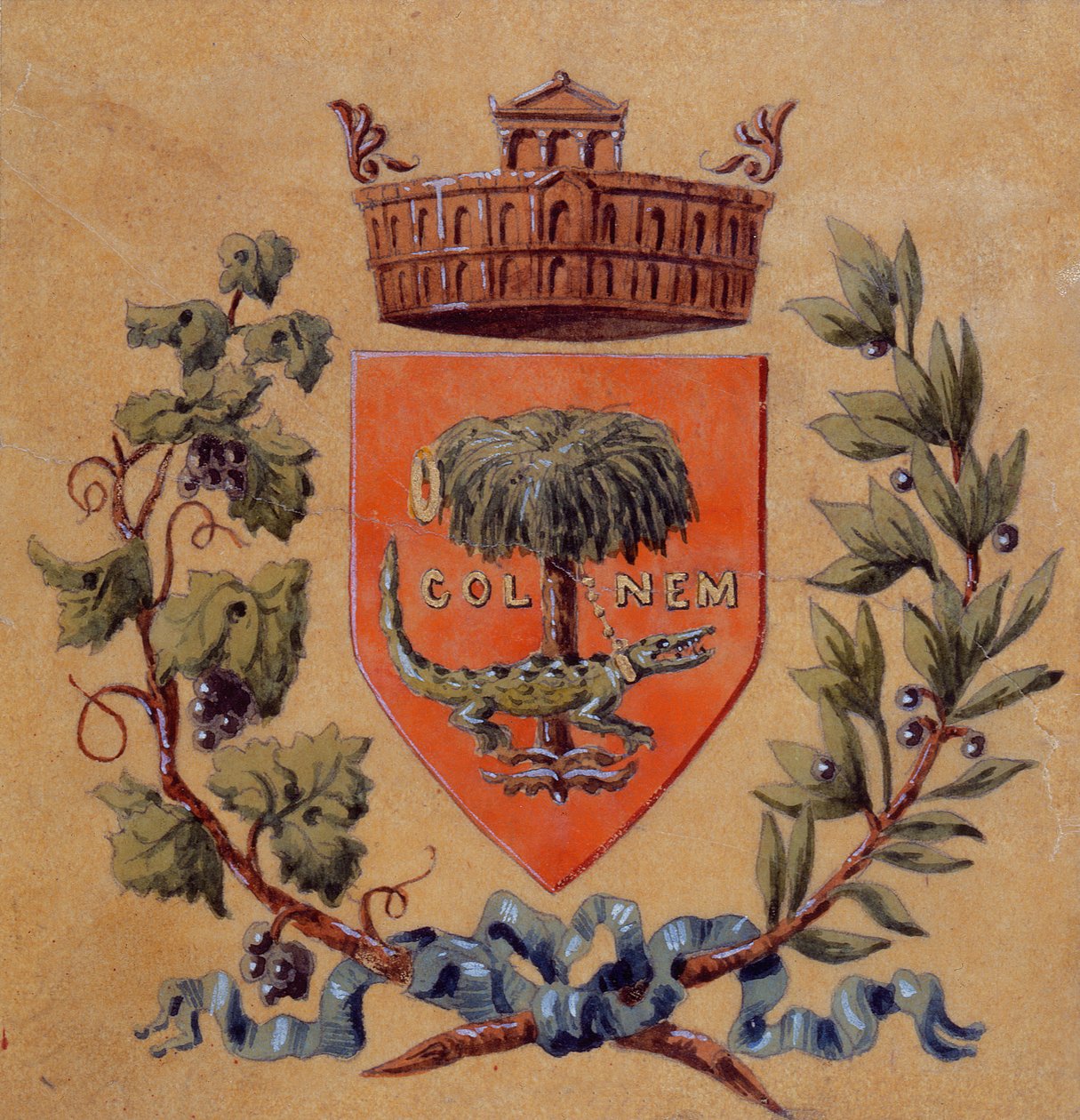 Herb heraldyczny miasta Nimes autorstwa French School