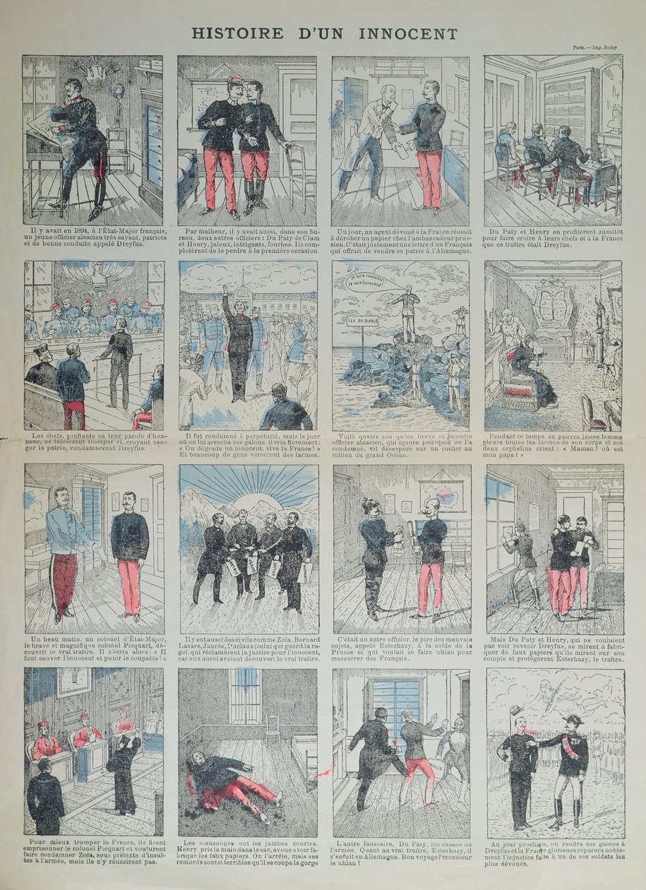 Histoire dun Innocent, ilustrowana historia afery Dreyfusa autorstwa French School