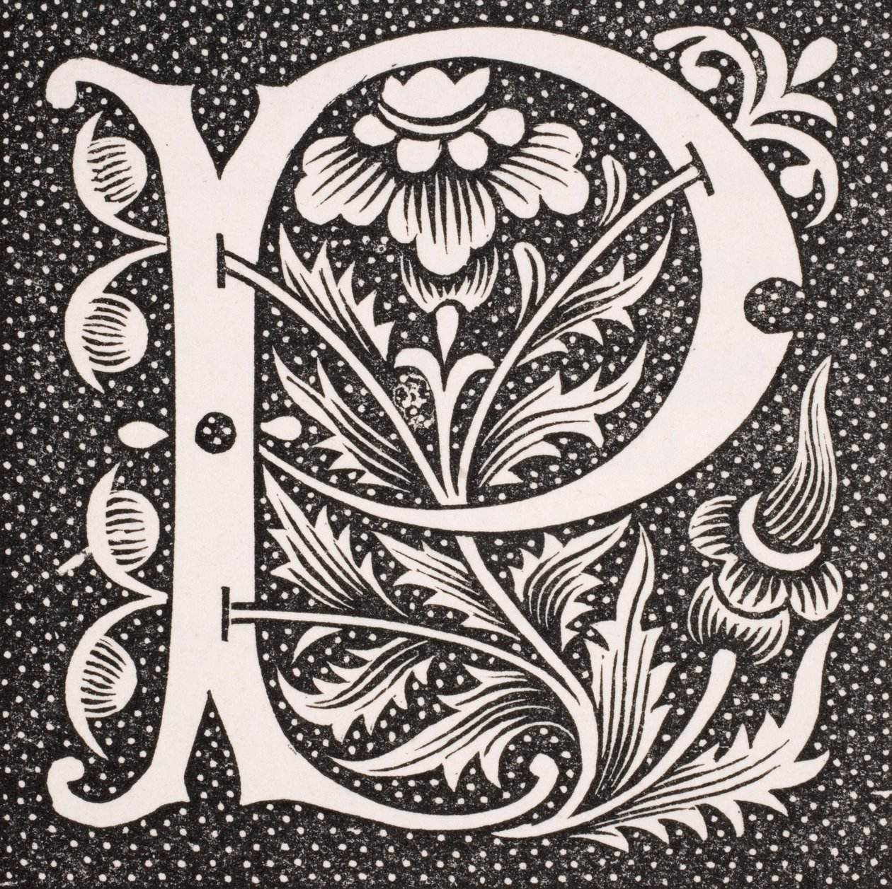Historyczny list „P”, z „Le Moyen Age et La Renaissance” Paula Lacroix (1806-84) opublikowany w 1847 roku autorstwa French School