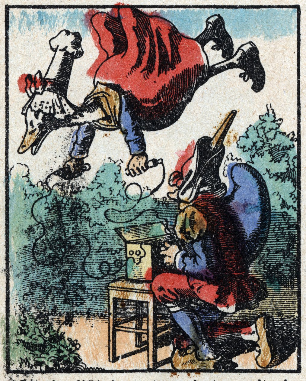Historia dr Pulcinelli (Polichinelle). Drzeworyt Imaging Pellerin - Epinal, sd. Koniec XIX wieku. autorstwa French School