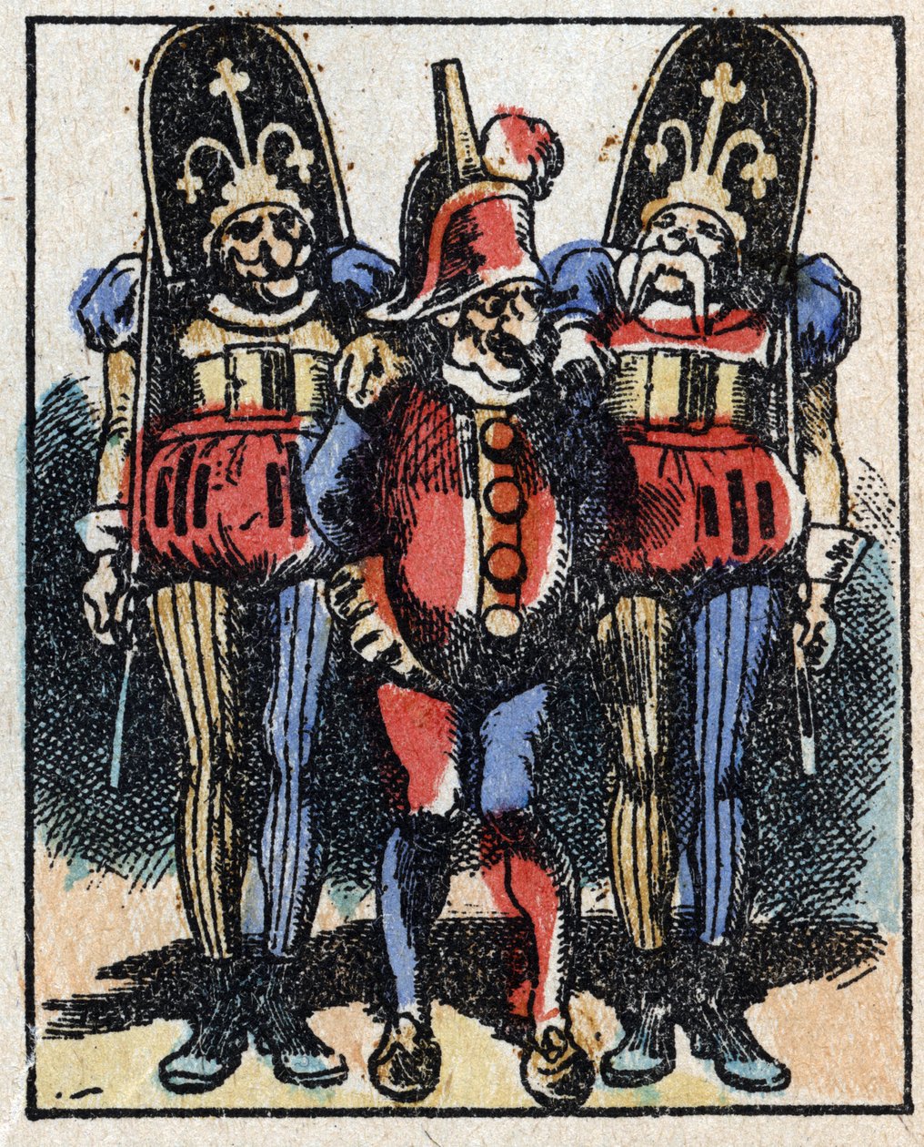 Historia dr Pulcinelli (Polichinelle). Drzeworyt Imaging Pellerin - Epinal, sd. Koniec XIX wieku. autorstwa French School