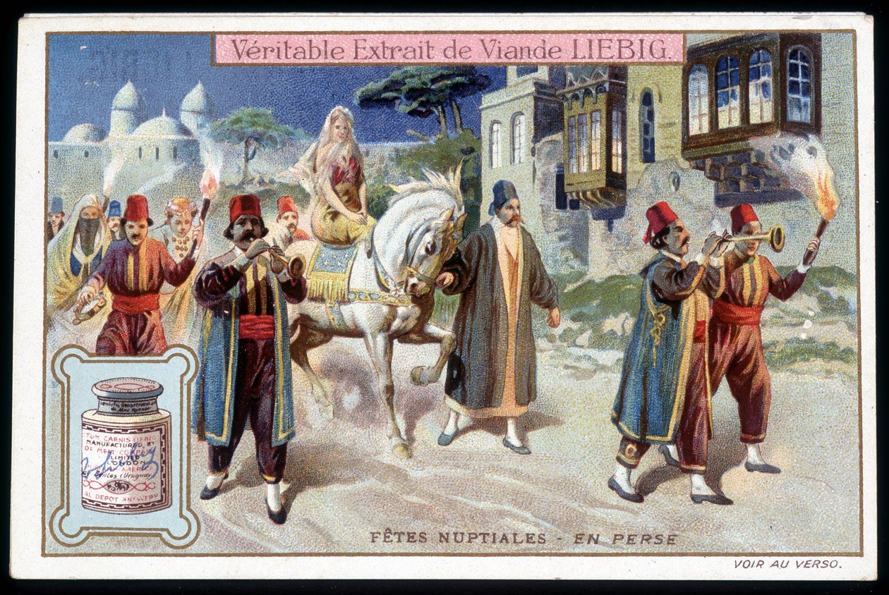 Miesiąc miodowy w Persji - chromo. Liebig, t. 1895 autorstwa French School