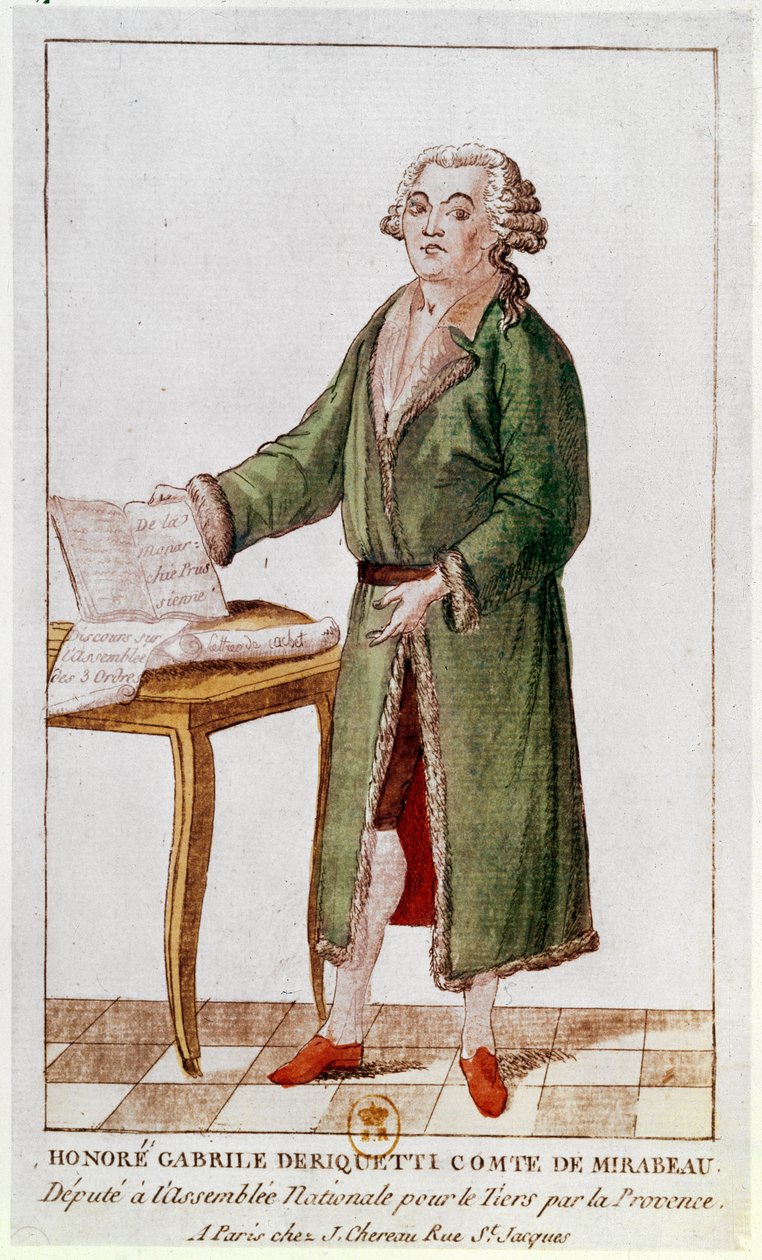 Honore Gabriel Riqueti Mirabeau (1749-91) autorstwa French School