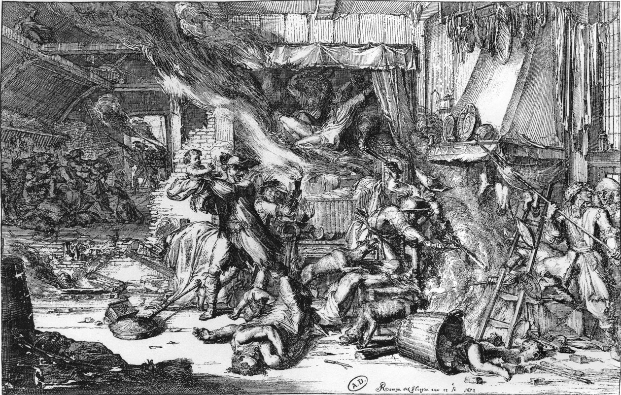 Horrory zadane przez Francuzów w Holandii, 1673 autorstwa French School