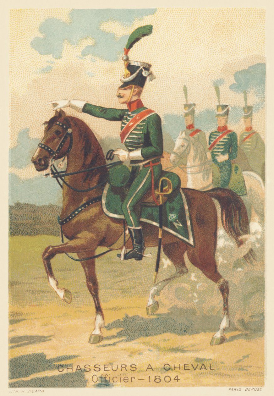Jeźdźcy, oficer w 1804 r. autorstwa French School