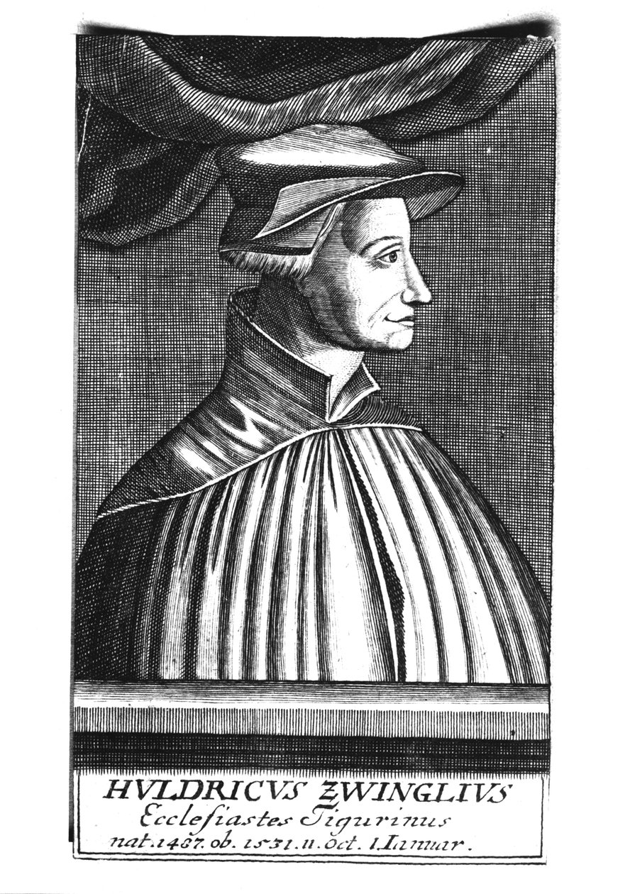Huldrych Zwingli (1484-1531) autorstwa French School