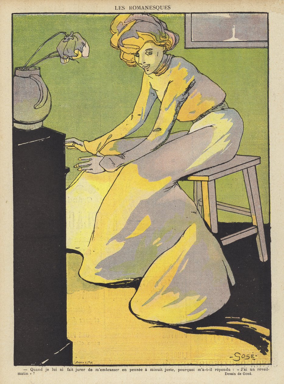 Ilustracja dla Le Rire (kolorowa litografia) autorstwa French School