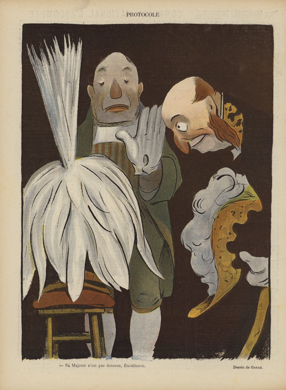 Ilustracja dla Le Rire (kolorowa litografia) autorstwa French School