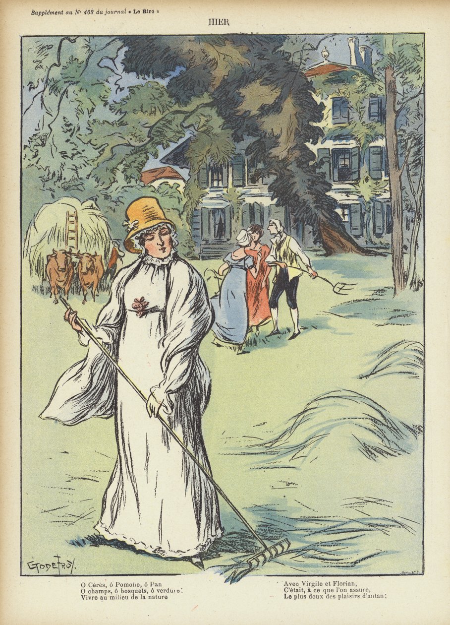 Ilustracja dla Le Rire (kolorowa litografia) autorstwa French School