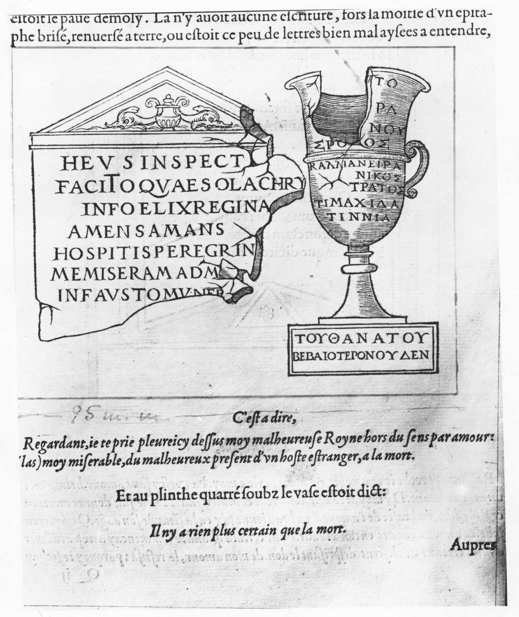 Ilustracja z „Dyskursu o śnie polifila”, Francesco Colonna autorstwa French School
